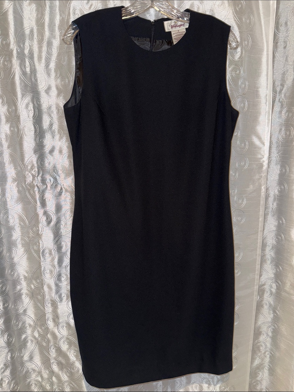 Worthington Black Sleeveless Midi Shift Dress Women’s Size 12 🔥 HR